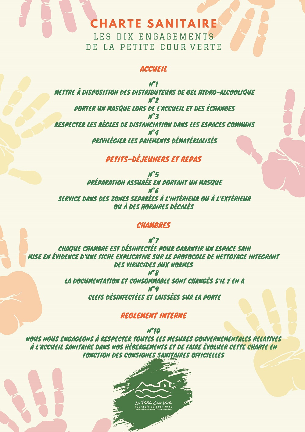 Charte petite cour verte Nature Protection de lEnvironnement Affiche